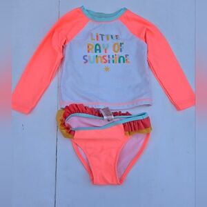 Cat & Jack 2 Pieces Swim Wear Girl size 3T